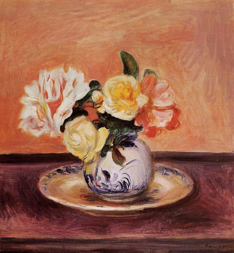 Vase of Flowers by Renoir - Pierre-Auguste Renoir painting on canvas